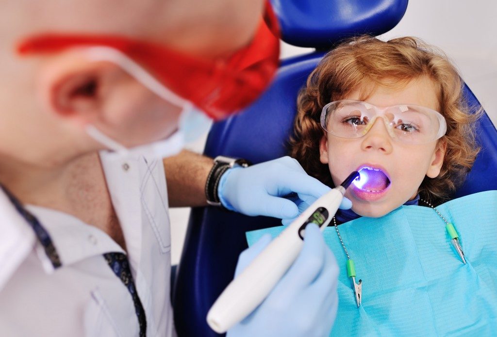 Kid having dental